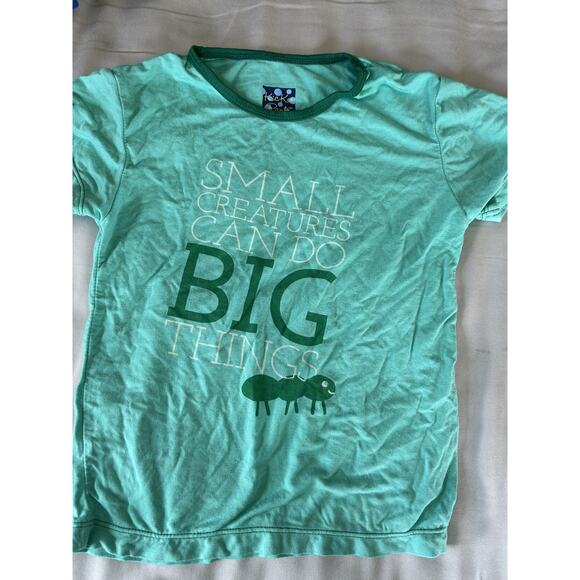 Kickee Pants Green Caterpillar Shirt And Cargo Shorts size 3t - Picture 4 of 4